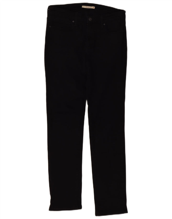 Levi's Womens 712 Slim Jeans W30 L32 Black Cotton