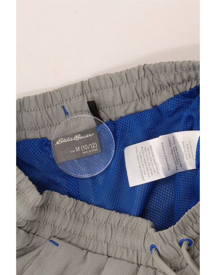 EDDIE BAUER Boys Swimming Shorts 10-11 Years Medium Grey Polyester