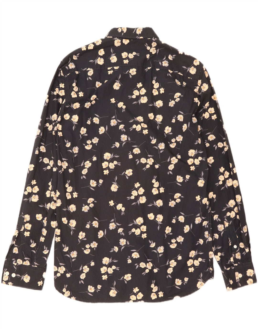 French Connection Mens Shirt Medium Navy Blue Floral Cotton