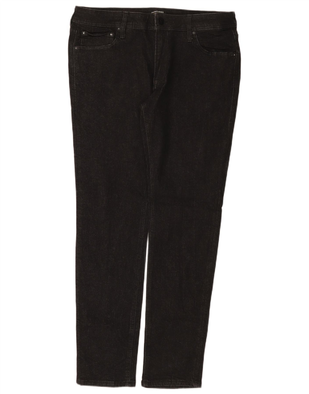Jack & Jones Mens Slim Jeans W36 L32 Black Cotton