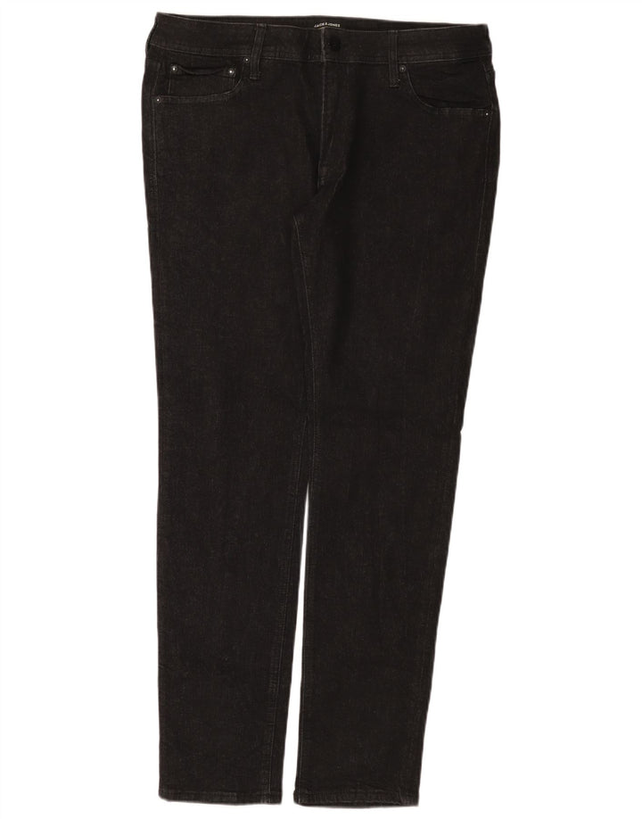 Jack & Jones Mens Slim Jeans W36 L32 Black Cotton