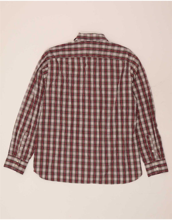 Tommy Hilfiger Mens Shirt XL Red Check Cotton