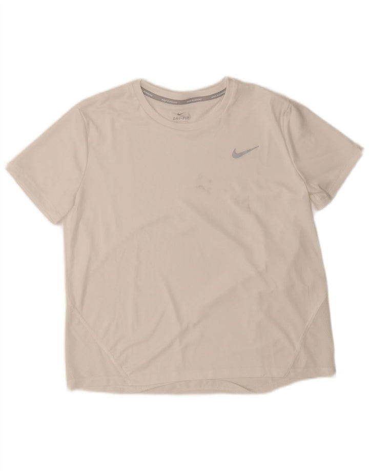 Nike Mens Dri Fit T-Shirt Top Medium White