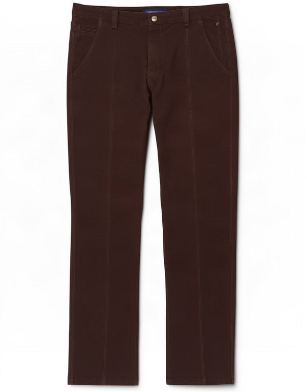 Trussardi Mens Straight Chino Trousers IT 50 Large W34 L32 Brown Cotton