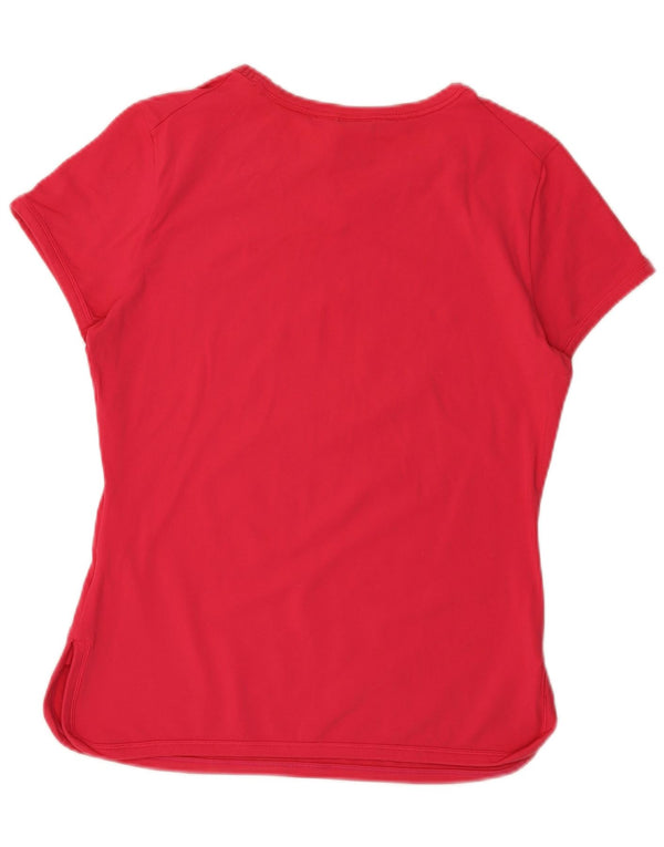 NIKE Womens Fit Dry Graphic T-Shirt Top UK 14/16 Large Pink Nylon