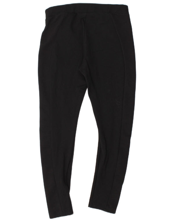 Zara Womens Leggings UK 14 Large  Black Viscose