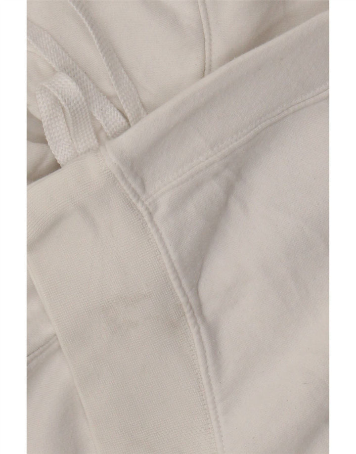 Nike Mens Graphic Hoodie Jumper Medium White Cotton