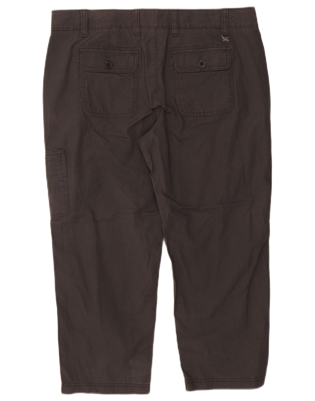 EDDIE BAUER Womens Straight Cargo Capri Trousers US 14 XL W36 L23 Grey