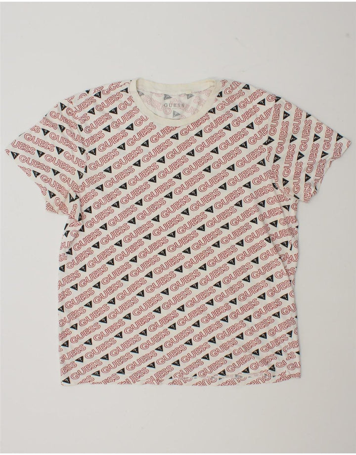 Guess Mens Graphic T-Shirt Top Large White