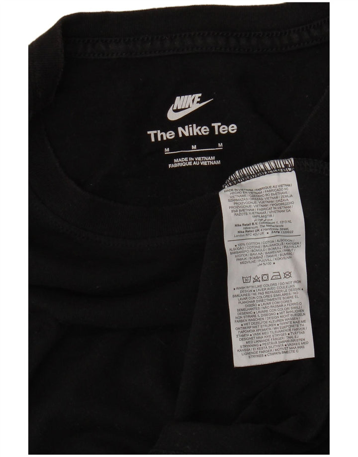 Nike Mens T-Shirt Top Medium Black Cotton