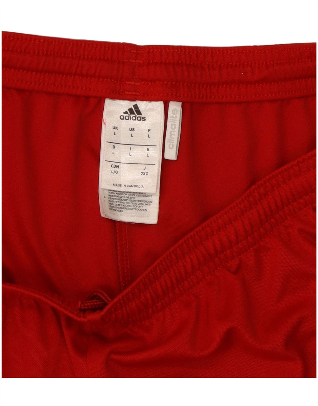 Adidas Mens Climalite Graphic Sport Shorts Large  Red Polyester