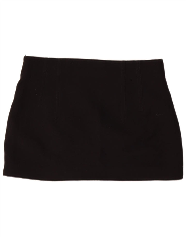 Zara Womens Mini Skirt XL W34 Black Polyester