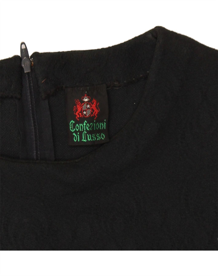 CONFEZIONI Womens A-Line Dress IT 48 XL Black Vintage Confezioni and Second-Hand Confezioni from Messina Hembry 