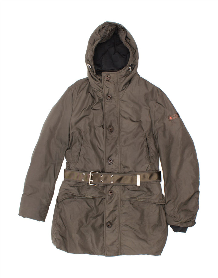 PEUTEREY Womens Hooded Windbreaker Coat UK 10 Small Brown Polyamide Vintage PEUTEREY and Second-Hand PEUTEREY from Messina Hembry 