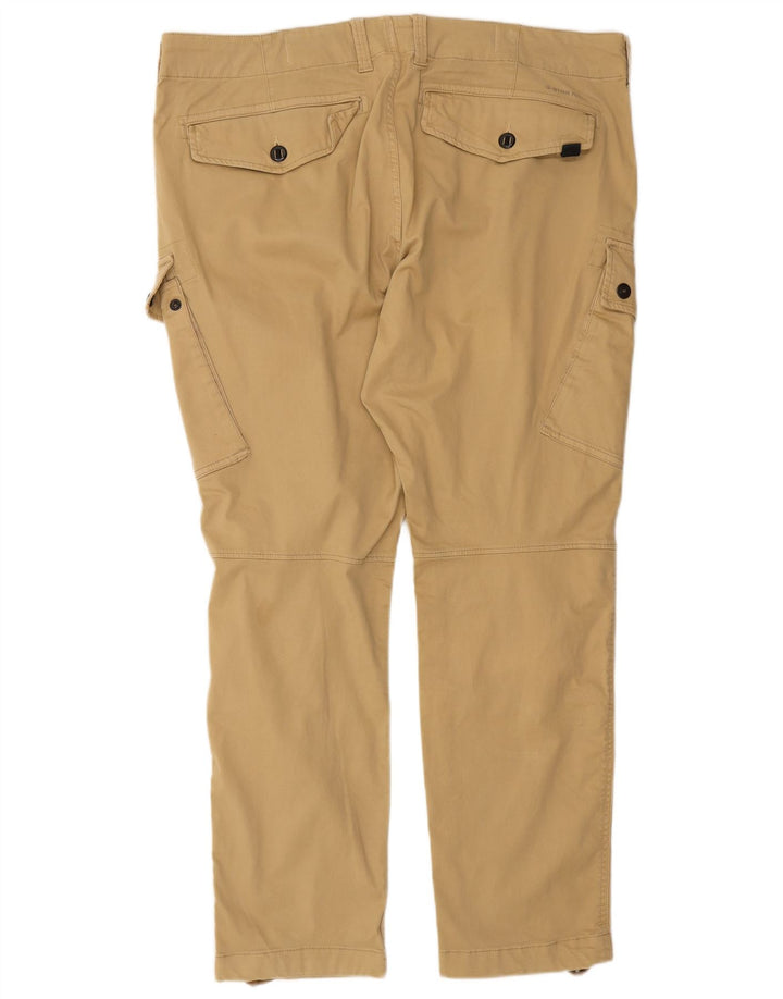 G-STAR Mens Straight Cargo Trousers W40 L32 Beige