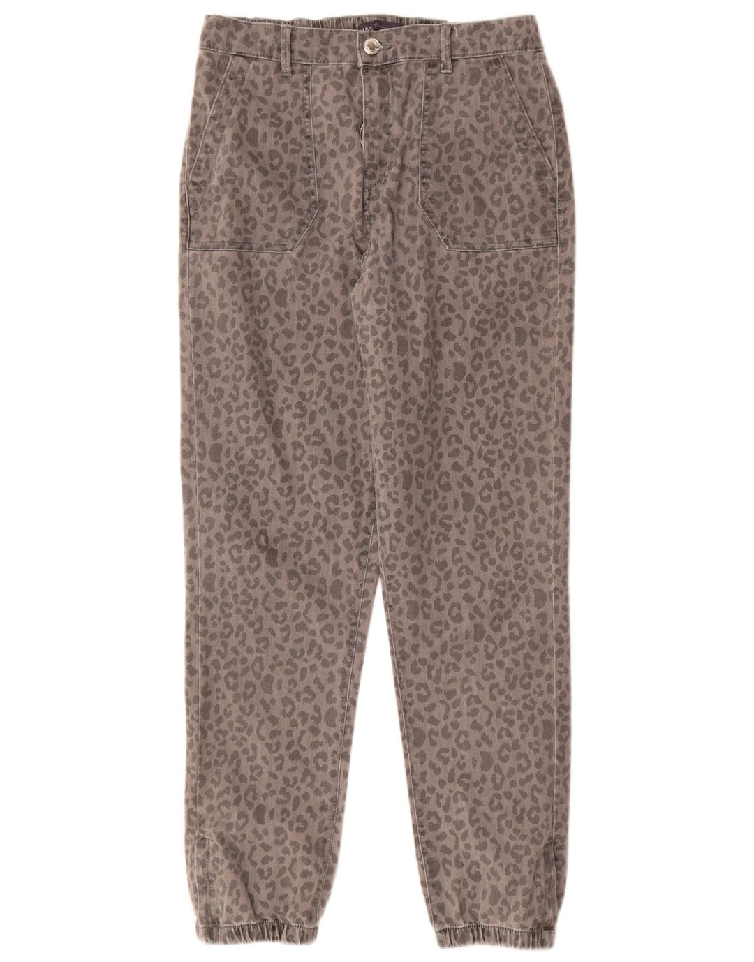 Marks & Spencer Womens Chino Trousers UK 12 Medium W30 L28 Grey