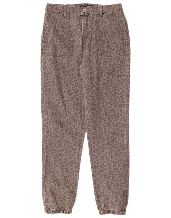 Marks & Spencer Womens Chino Trousers UK 12 Medium W30 L28 Grey