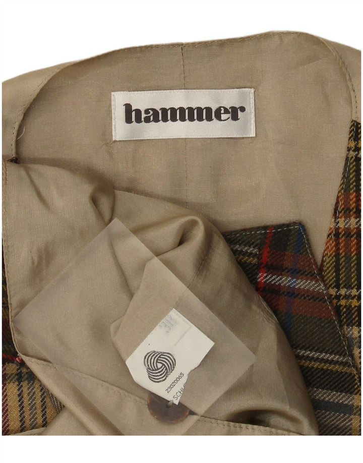 Hammer Womens Waistcoat EU 38 Medium Multicoloured Check