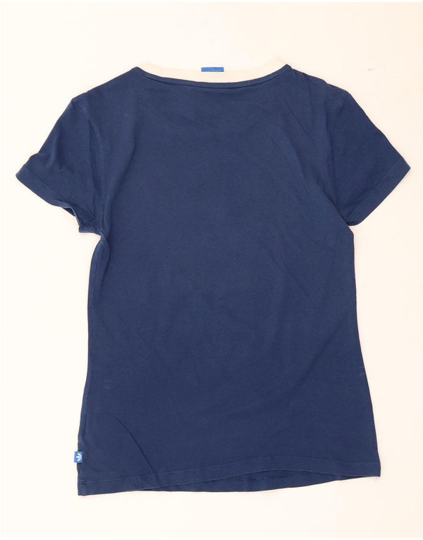 Adidas Womens Graphic T-Shirt Top UK 8 Small Navy Blue