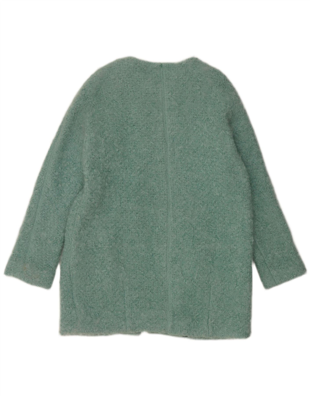 Zara Womens Oversized Overcoat UK 14 Medium Blue Cotton