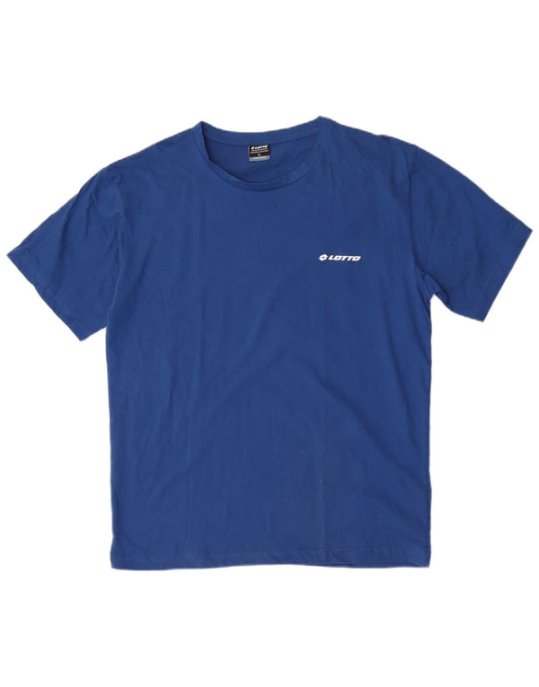 Lotto Mens T-Shirt Top XL Blue Cotton