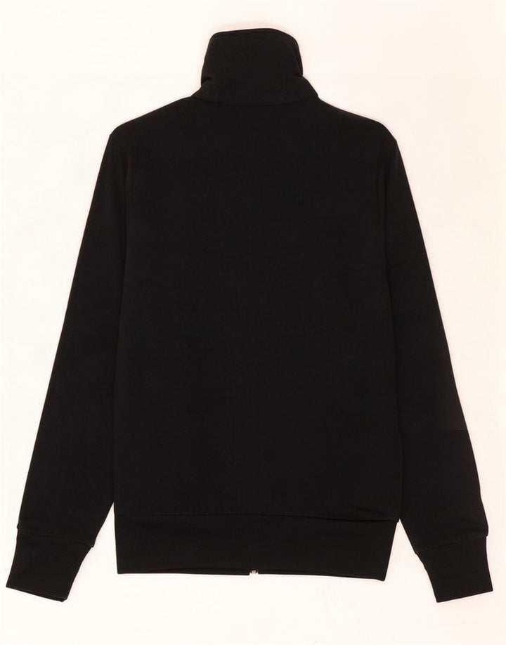 Adidas Womens Tracksuit Top Jacket UK 10 Small Black Polyester