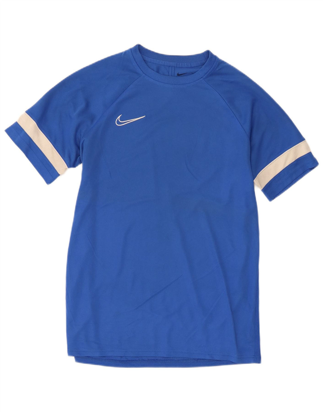 Nike Mens Dri Fit T-Shirt Top Large Blue Colourblock Polyester