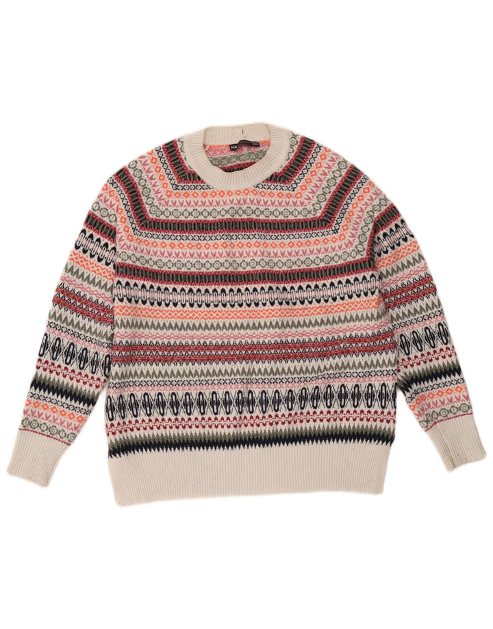 Marks & Spencer Womens Crew Neck Jumper Sweater UK 14 Medium Multicoloured