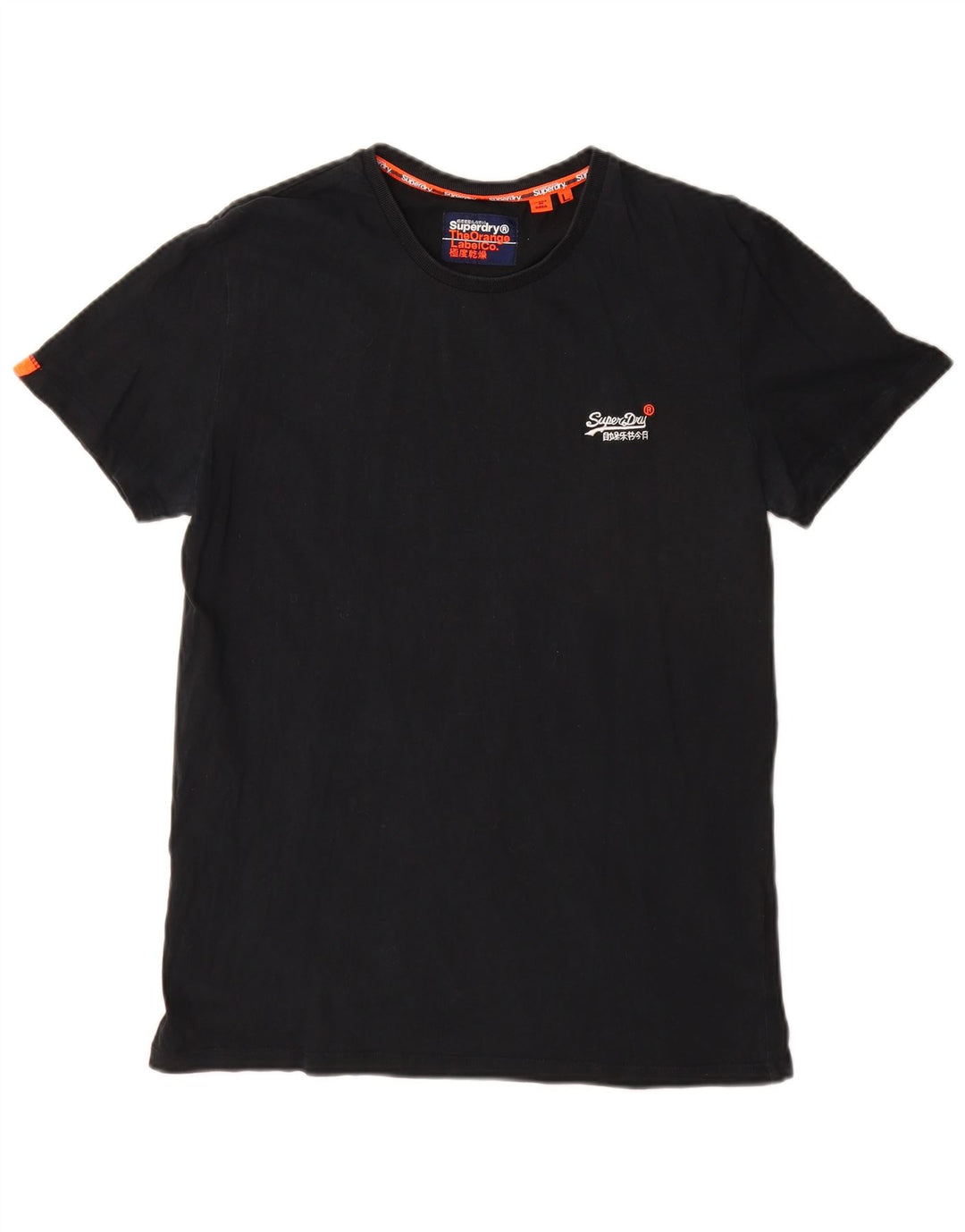 Superdry Mens T-Shirt Top Large Black Cotton