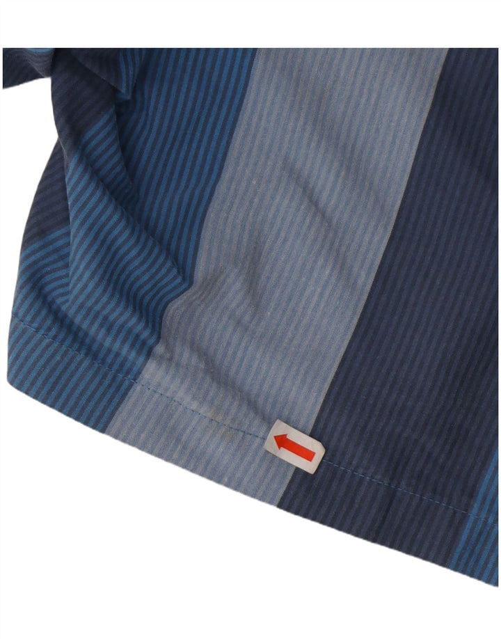 Lacoste Mens Swimming Shorts Size 8 3XL Blue Striped Cotton