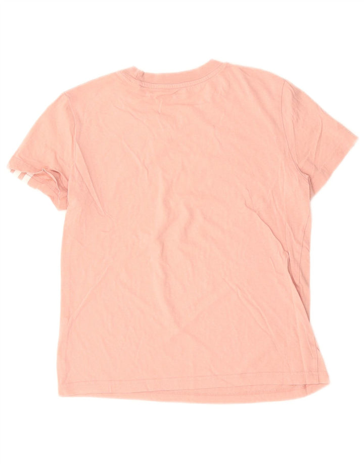 ADIDAS Womens T-Shirt Top UK 8/10 Small Pink Cotton