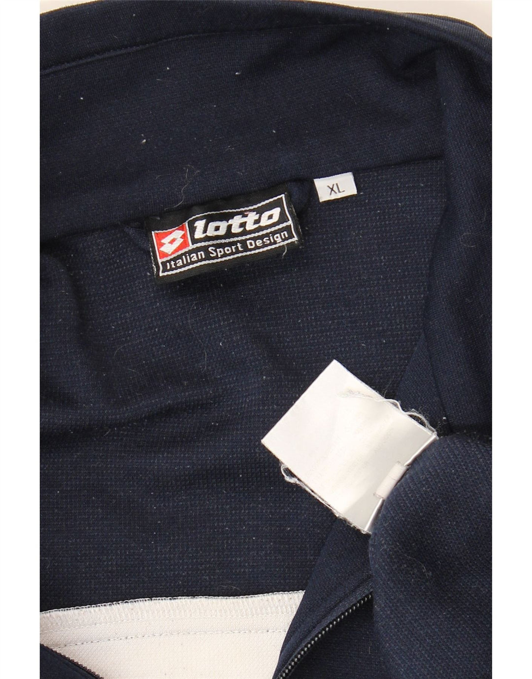 Lotto Mens Zip Neck Sweatshirt Jumper XL Navy Blue Polyester