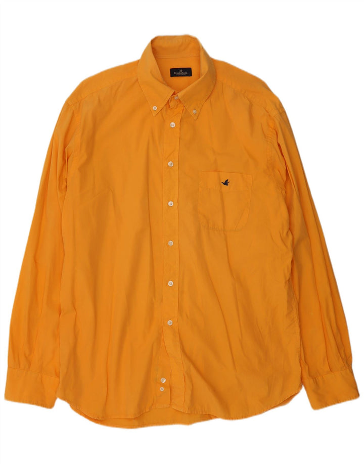 BROOKSFIELD Mens Shirt Size 44 XL Orange