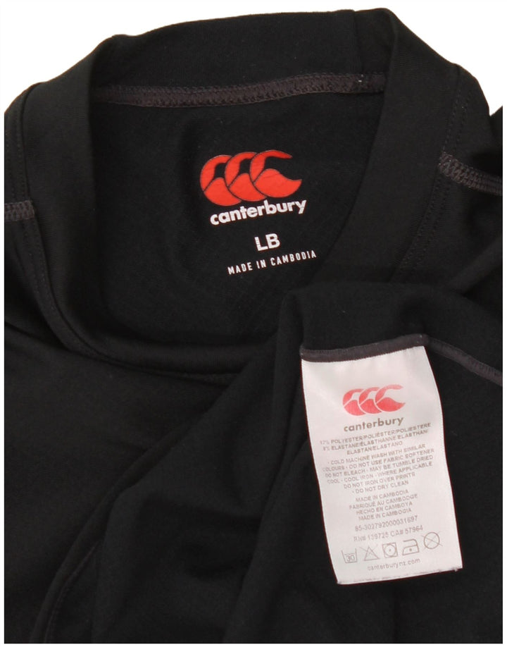 Canterbury Womens Graphic Top Long Sleeve UK 14 Large Black Polyester