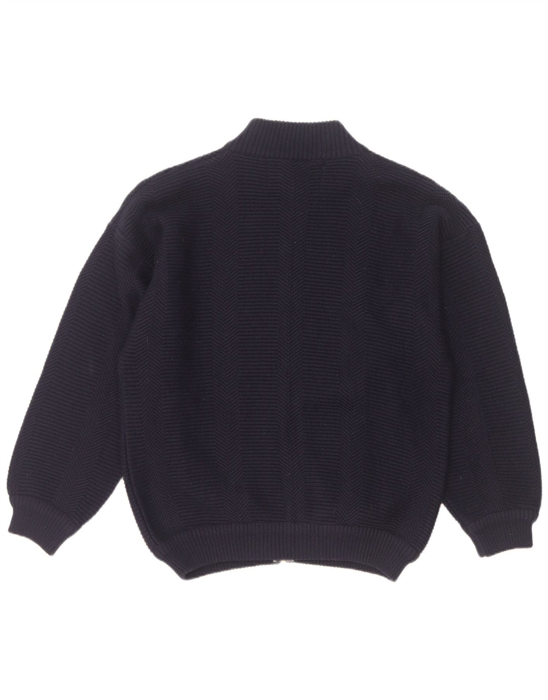 Settebello Mens Cardigan Sweater Medium Navy Blue Wool
