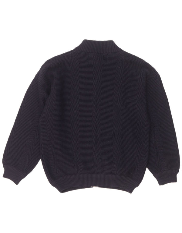 Settebello Mens Cardigan Sweater Medium Navy Blue Wool