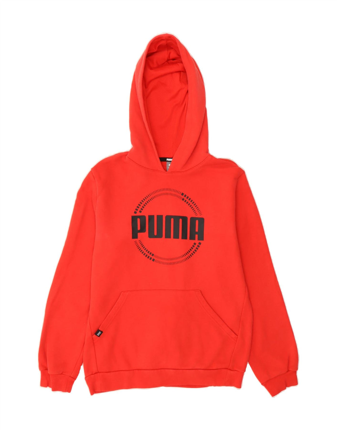PUMA Boys Graphic Hoodie Jumper 13-14 Years  Red Polyester Vintage Puma and Second-Hand Puma from Messina Hembry 