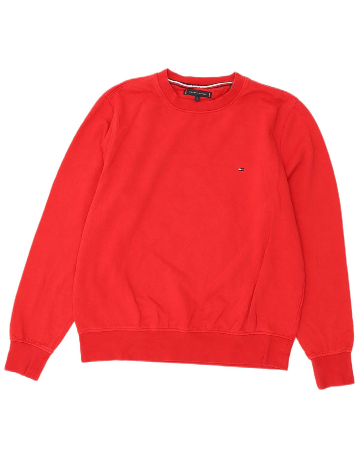 TOMMY HILFIGER Mens Sweatshirt Jumper XL Red Cotton