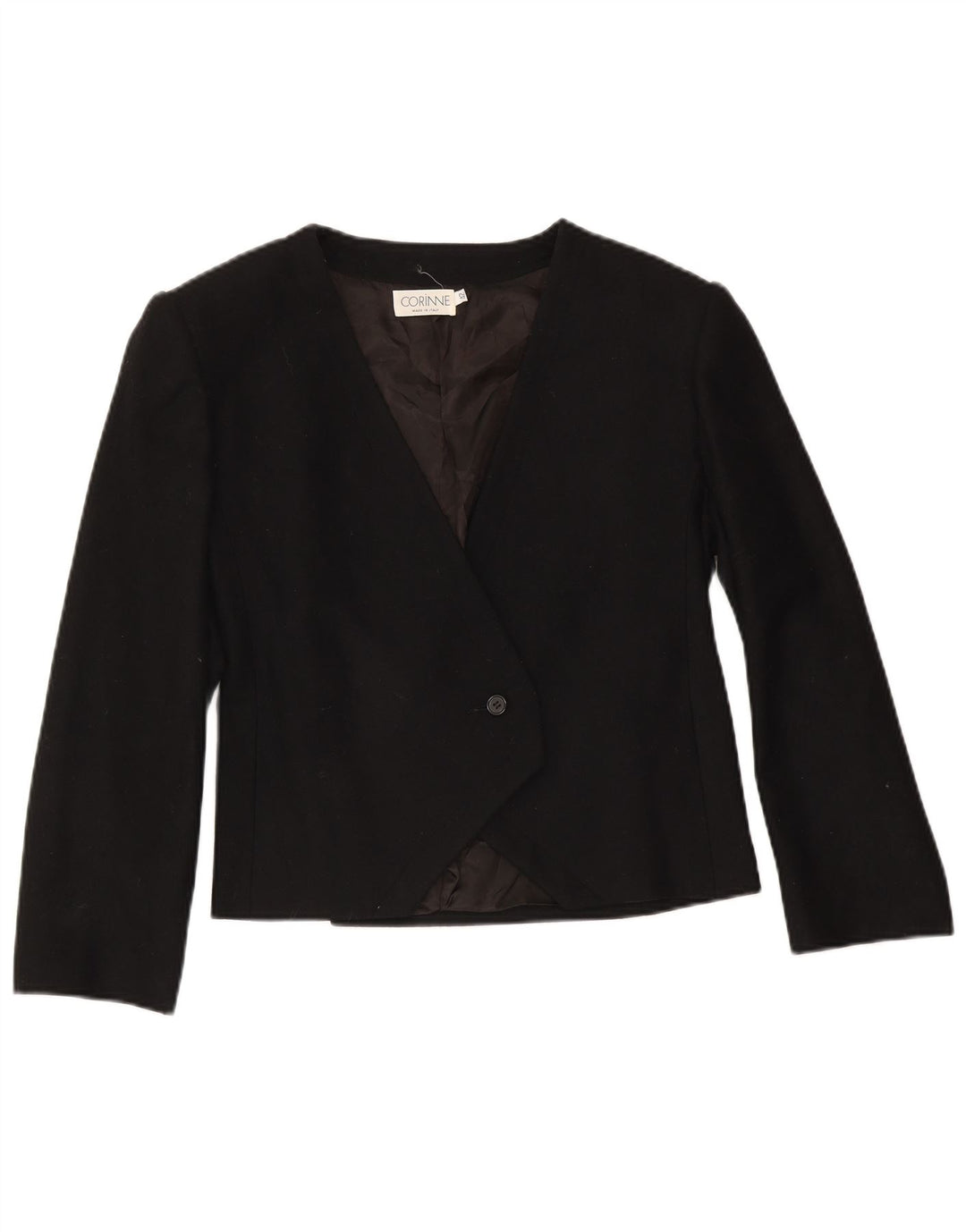 Vintage Womens 1 Button Blazer Jacket IT 42 Medium Black