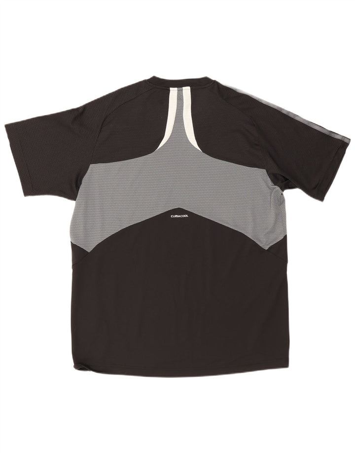 Adidas Mens Climacool T-Shirt Top Large Black Colourblock