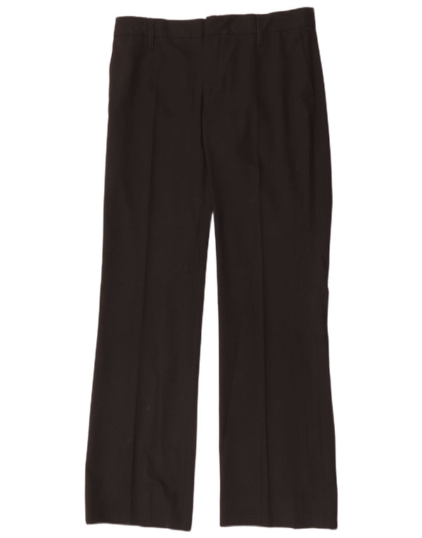 Zara Womens Straight Casual Trousers Large W32 L33 Black Polyester