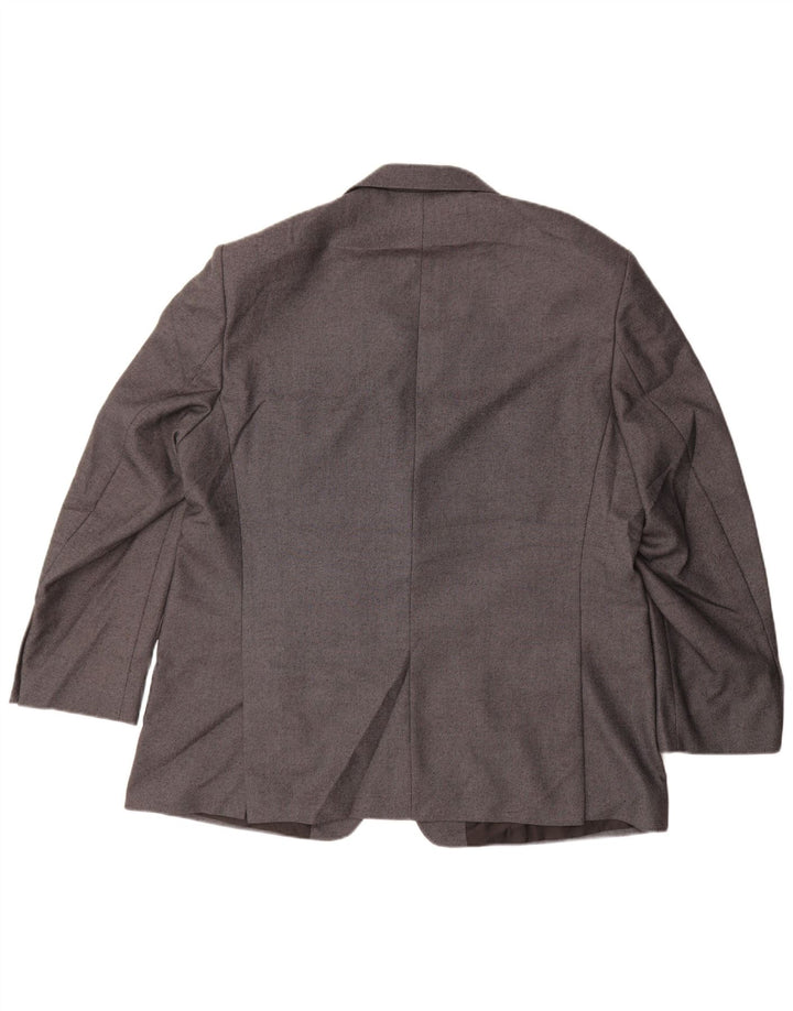 MARKS & SPENCER Mens 2 Button Blazer Jacket UK 46 XL Grey Polyester
