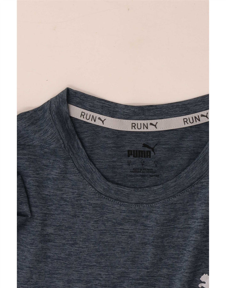 Puma Mens T-Shirt Top Small Navy Blue Flecked