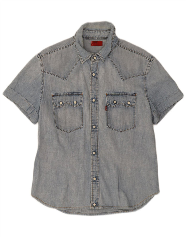 Levi's Mens Short Sleeve Denim Shirt Medium Blue