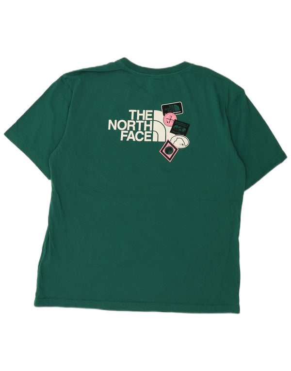 The North Face Mens Graphic T-Shirt Top Medium Green Cotton