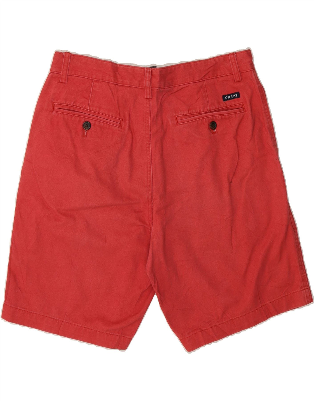 CHAPS Mens Chino Shorts W32 Medium Red Cotton Vintage Chaps and Second-Hand Chaps from Messina Hembry 