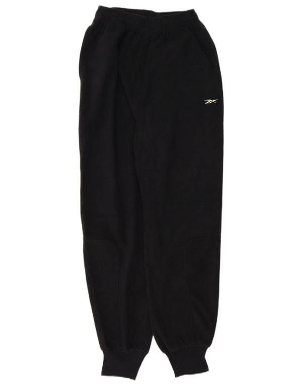 REEBOK Womens Tracksuit Trousers Joggers UK 8/10 Small Black Polyester