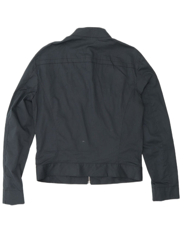 Bikkembergs Mens Graphic Bomber Jacket IT 48 Medium Navy Blue Colourblock