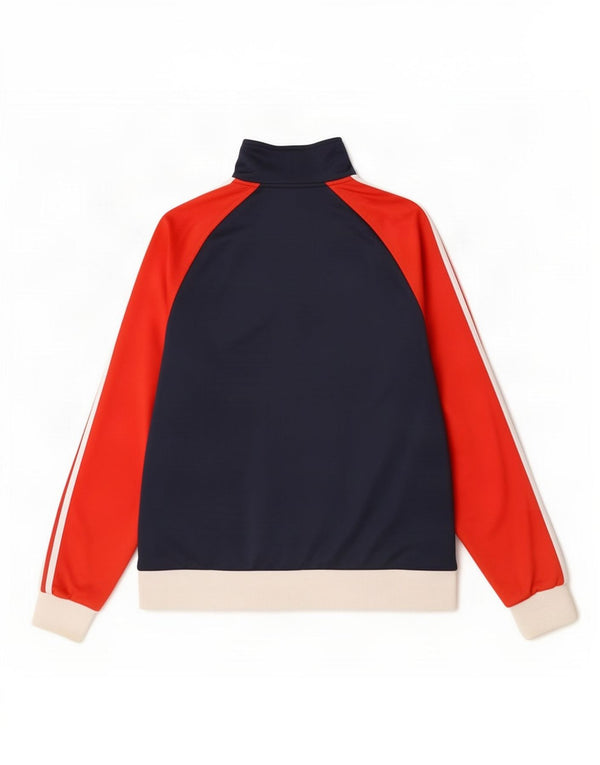 Asics Mens Tracksuit Top Jacket Medium Navy Blue Colourblock