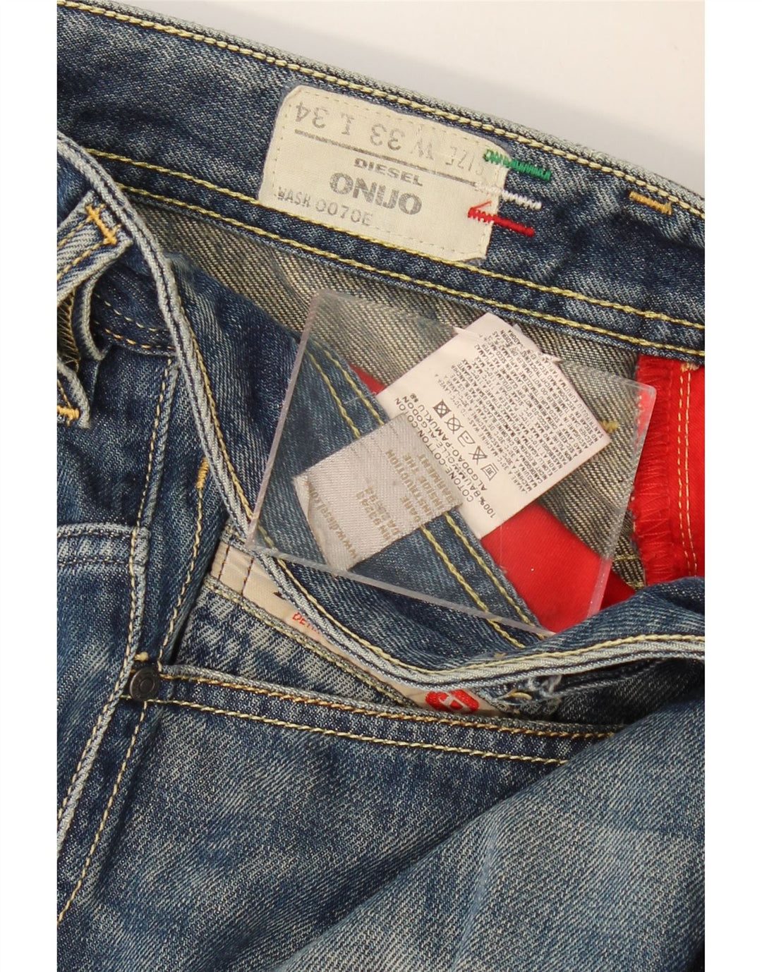 Diesel Mens Onijo Denim Shorts W33 Medium Blue Cotton